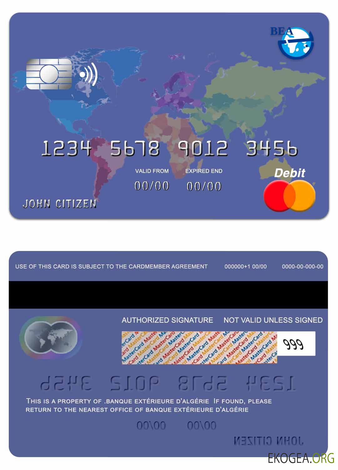 Algérie Banque Extérieure D'algérie mastercard